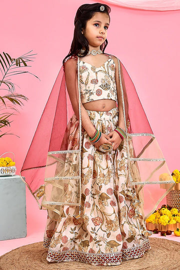 Multi-Colored Chanderi Lehenga Set