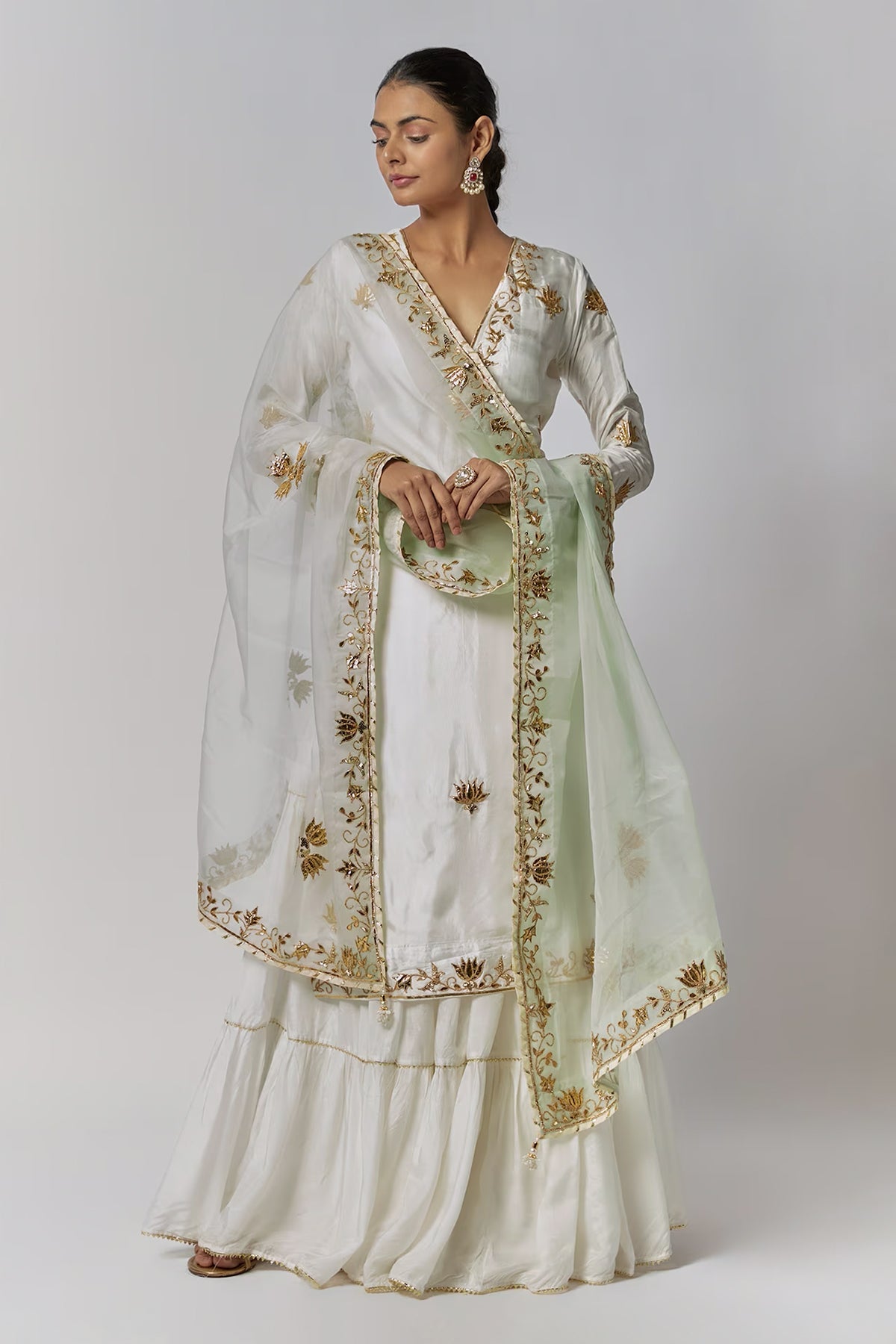 Ivory Kurta and Skirt Set